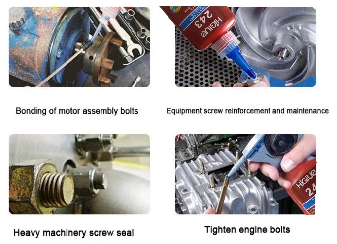 Red New 50ml 272 Permenant Glue Thread Sealant Threadlocker High Viscosity Screw Sealing Adhesive